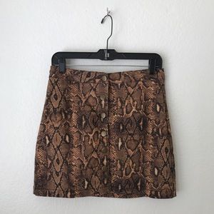 BRAND NEW Brown Snake Skin Skirt